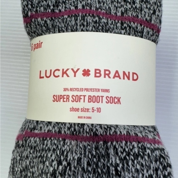 Lucky Brand Womens Pack of
6 Super Soft Boot Socks Size
5-10 Multi-Color - Picture 2 of 5
